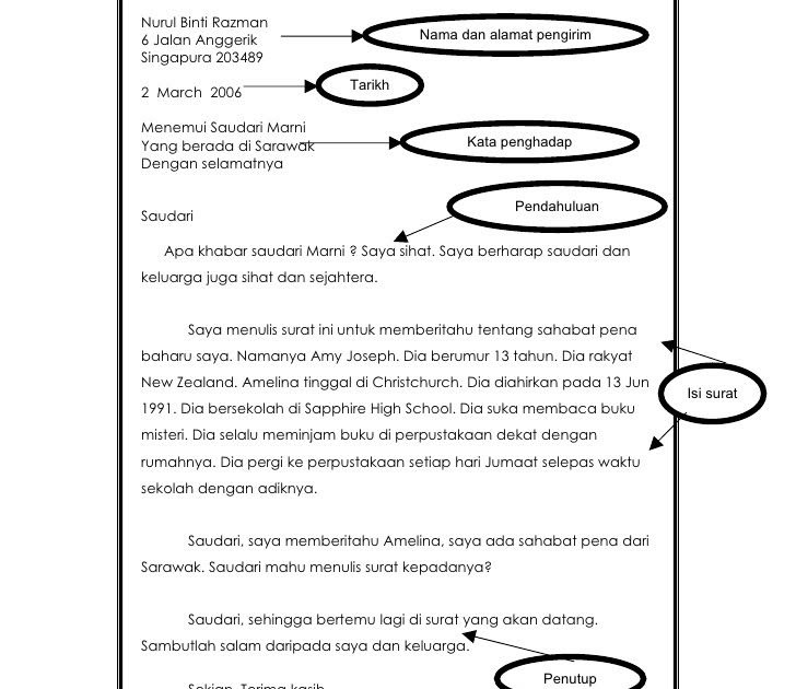 Contoh Soalan Surat Kiriman Tidak Rasmi Tahun 4  Surat kiriman tidak