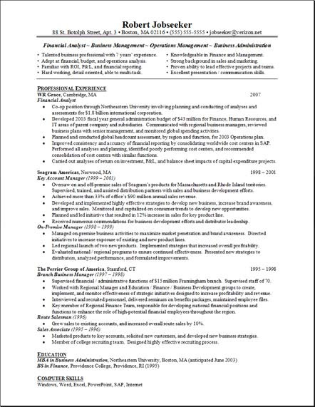 Your senior financial analyst resume has to prove that you're able to: Financial Analyst Resume Example Financial Analyst Resume Free Resumes