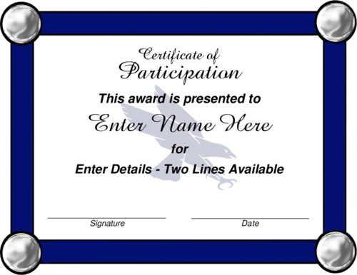 Although named blue falcon, the falcon is rarely blue. Blue Award Certificate Templates
