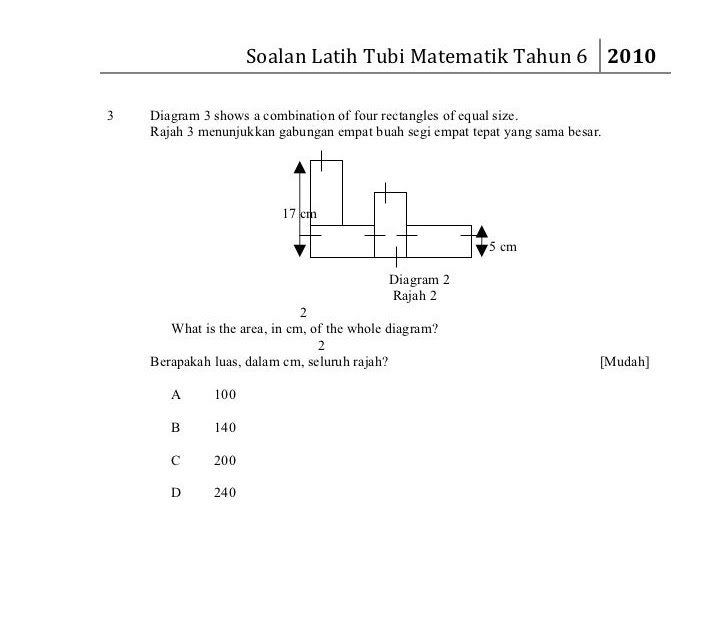 Soalan Matematik Tahun 5 Luas - Selangor u
