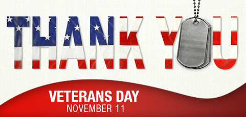Thank You - Veteran's Day - November 11