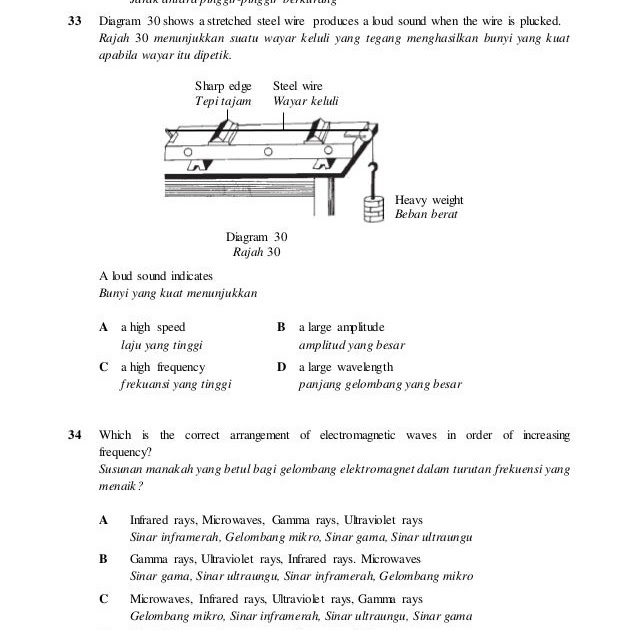 Soalan Fizik Gelombang Bunyi - Contoh ILB