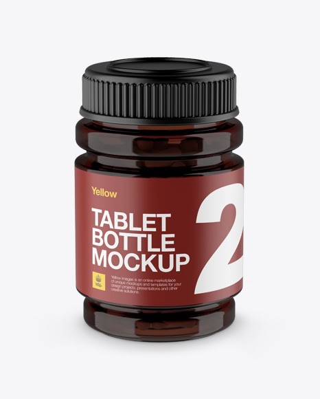 Download Download Psd Mockup Amber Amber Bottle Bottle Capsule ...