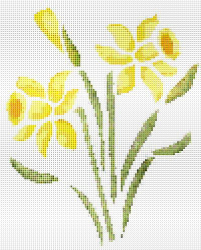 Bears counted cross stitch patterns to print online, thousands of designs to choose from. Yellow Daffodils Flower Floral Counted Cross Stitch Pattern Xstitc Bluemorningexpressions