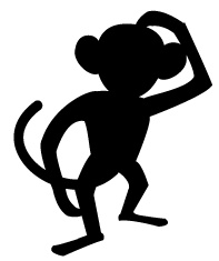 最も好ましい 猿 イラスト 白黒 猿 イラスト フリー 白黒