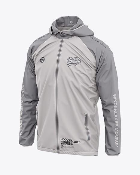 Download Men's Down Vest Mockup - Back Half Side View