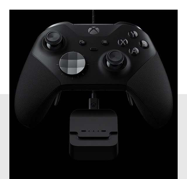 Xbox Elite Wireless Controller Series 2 and charging stand