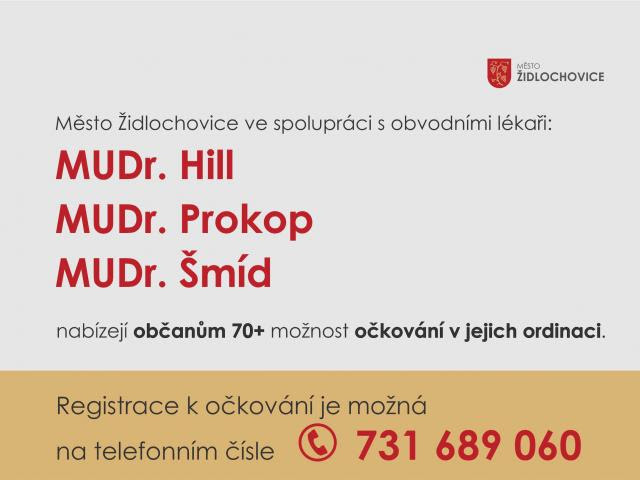 V tuto chvíli již probíhá očkování prioritních skupin, především ve zdravotnictví a v domovech pro. 70 Registrace K Ockovani Mudr Hill Prokop Smid Mesto Zidlochovice