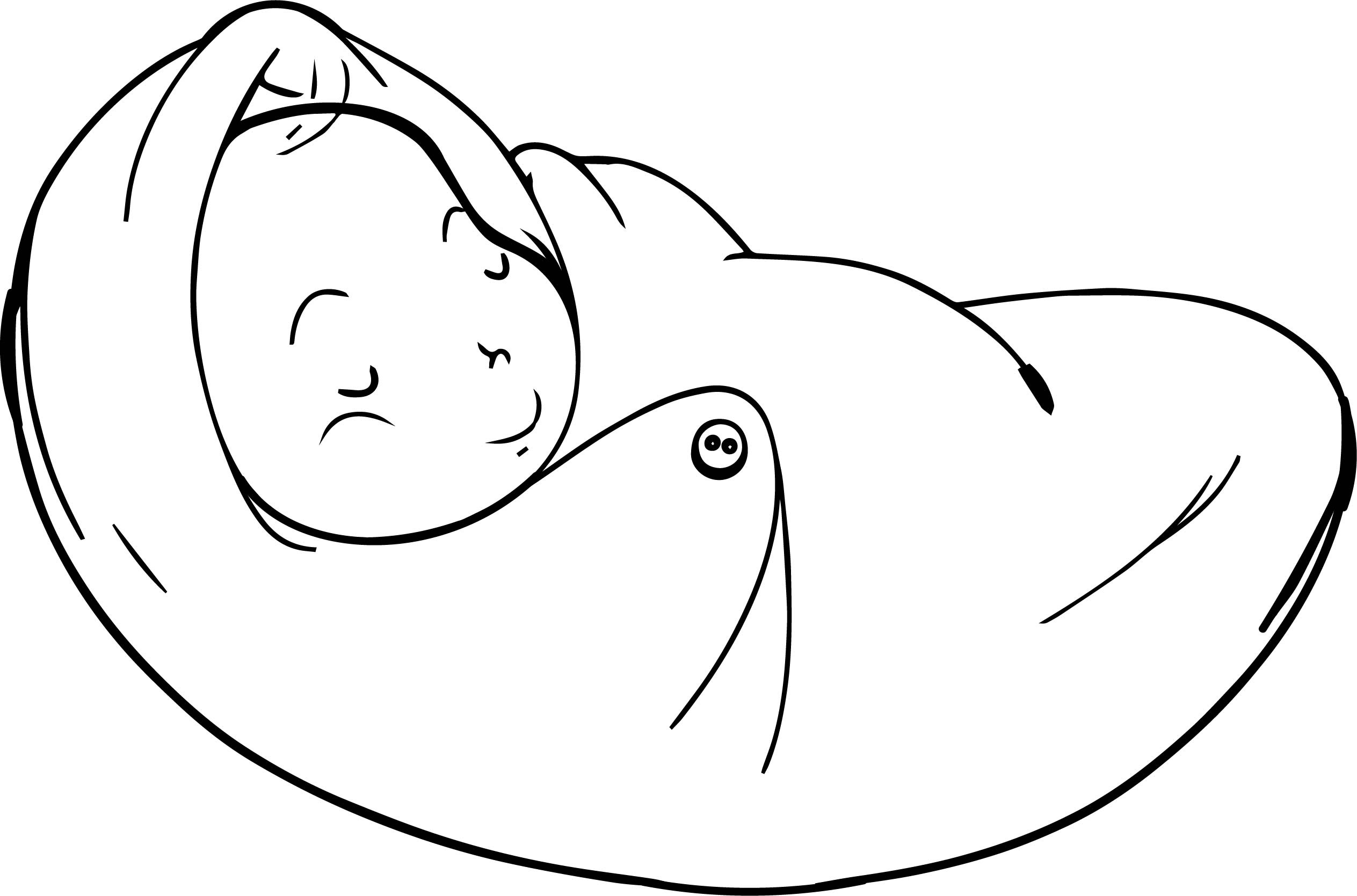 Sleeping Baby Boy Coloring Page Wecoloringpage.com - Coloring Pages