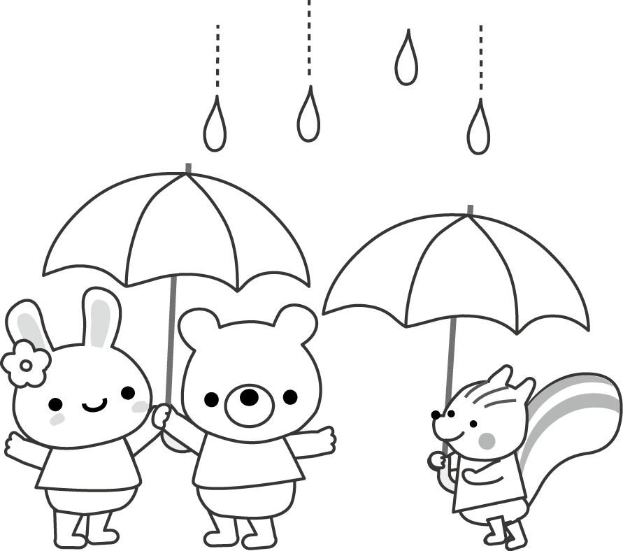 すべての動物の画像 無料印刷可能梅雨 イラスト 白黒