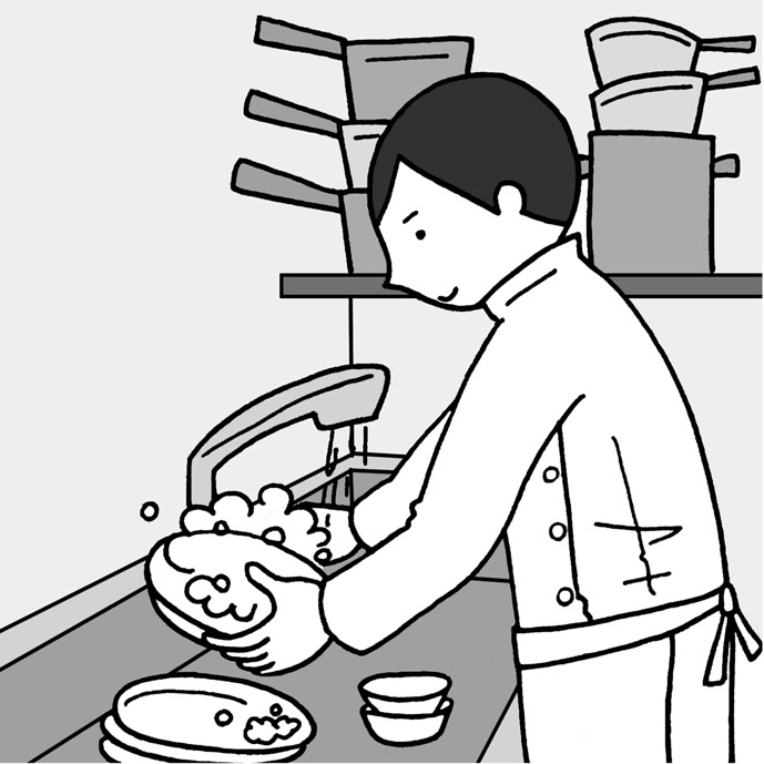 動物の画像について 新鮮なイラスト 皿洗い