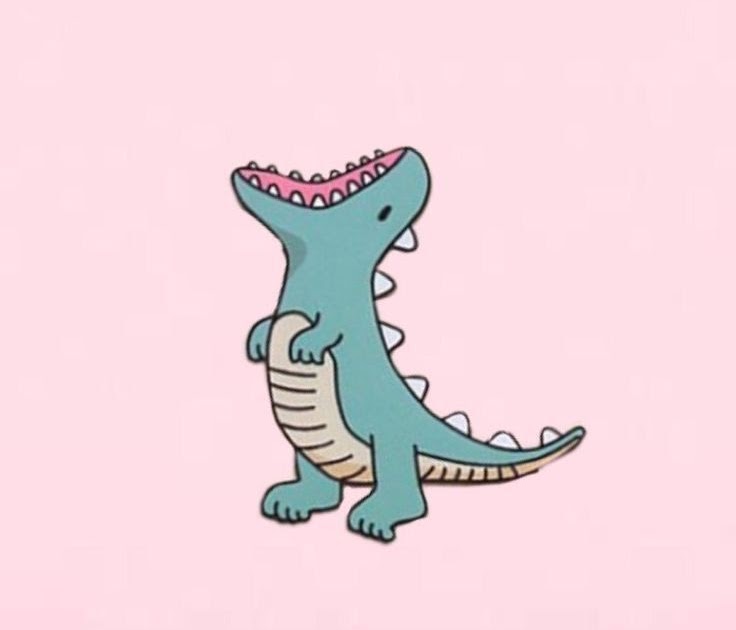 Aesthetic Cute Dinosaur Wallpaper Iphone Pink - pic-get