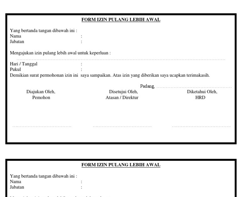 Surat Izin Sekolah Keluar Kota » Daily Blog Networks