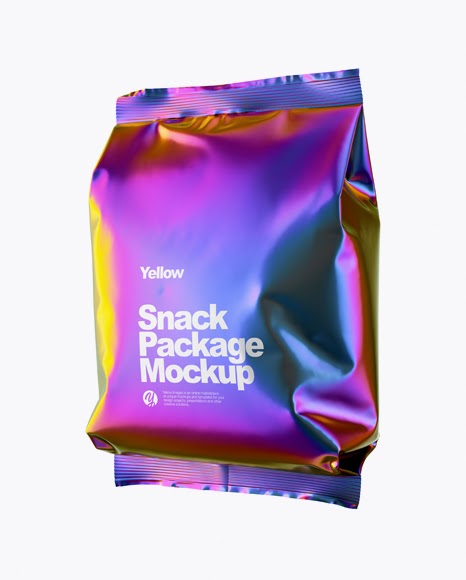 Download Download Holographic Foil Snack Package Mockup - Half Side ...
