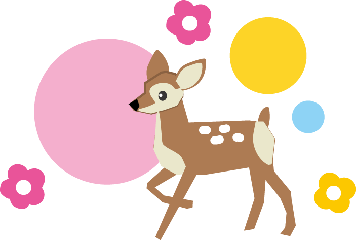 無料イラスト画像 上かわいい 鹿 イラスト 簡単