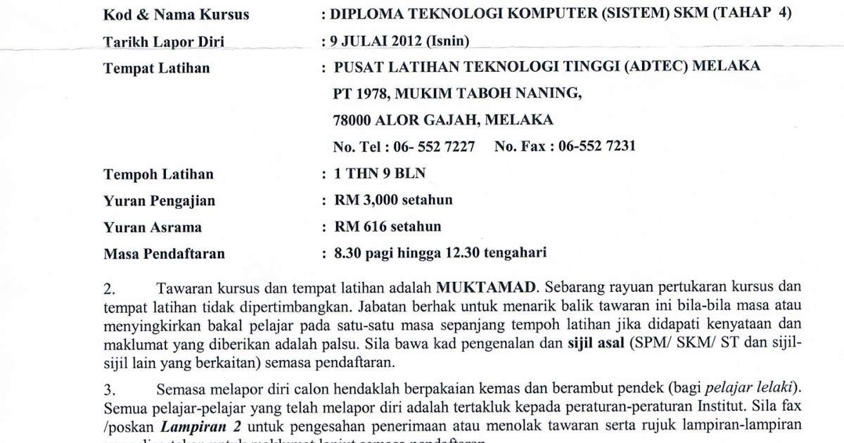 Surat Permohonan Kerja Posmen - Rasmi Sub