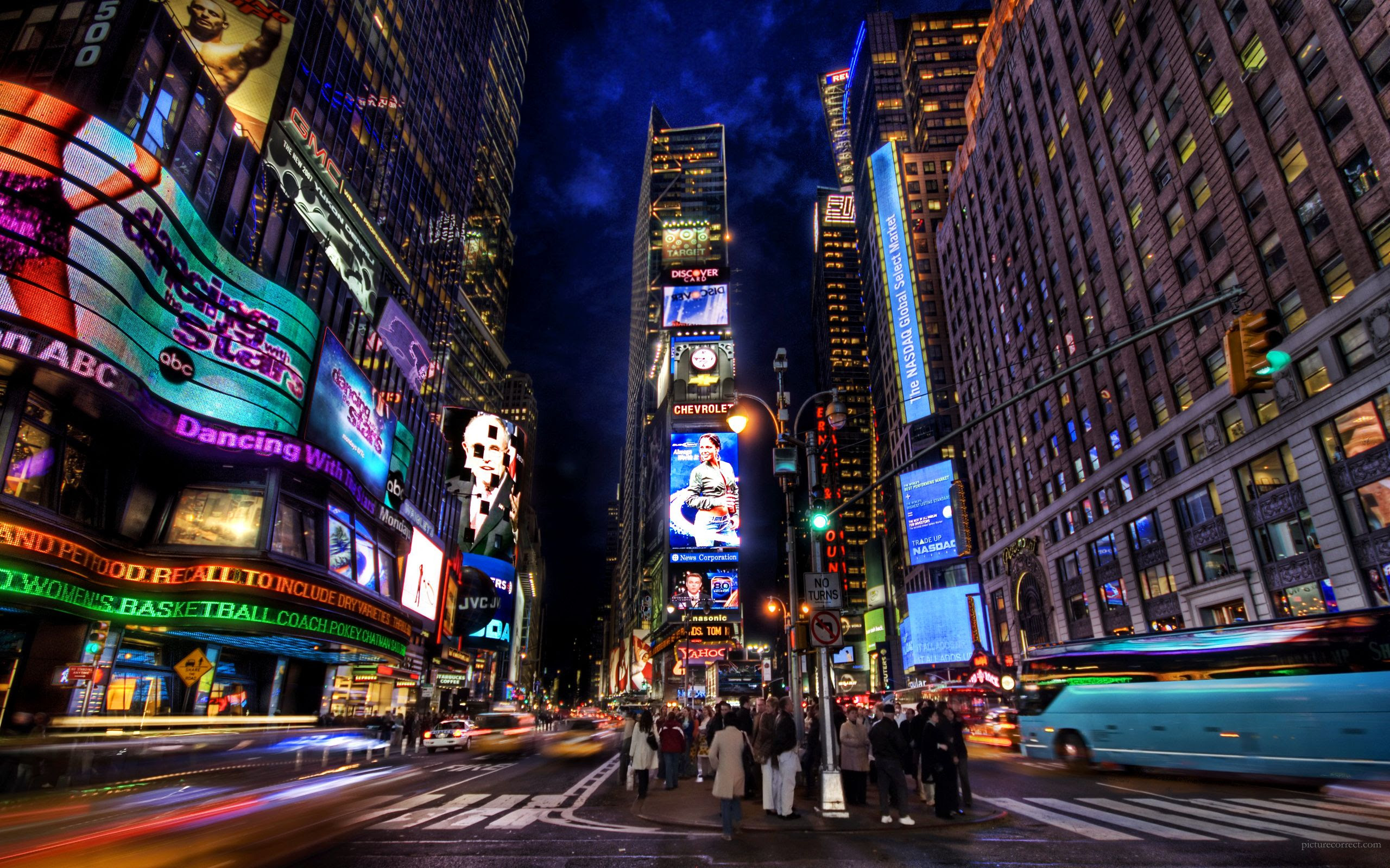 Look up to the screens of times square each night at 11:57pm for an art project that changes each month. New York