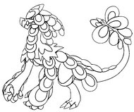 Most of its body is gray with some lighter gray areas as well as yellow and red markings. Coloring Pages Pokemon Sun And Moon Morning Kids