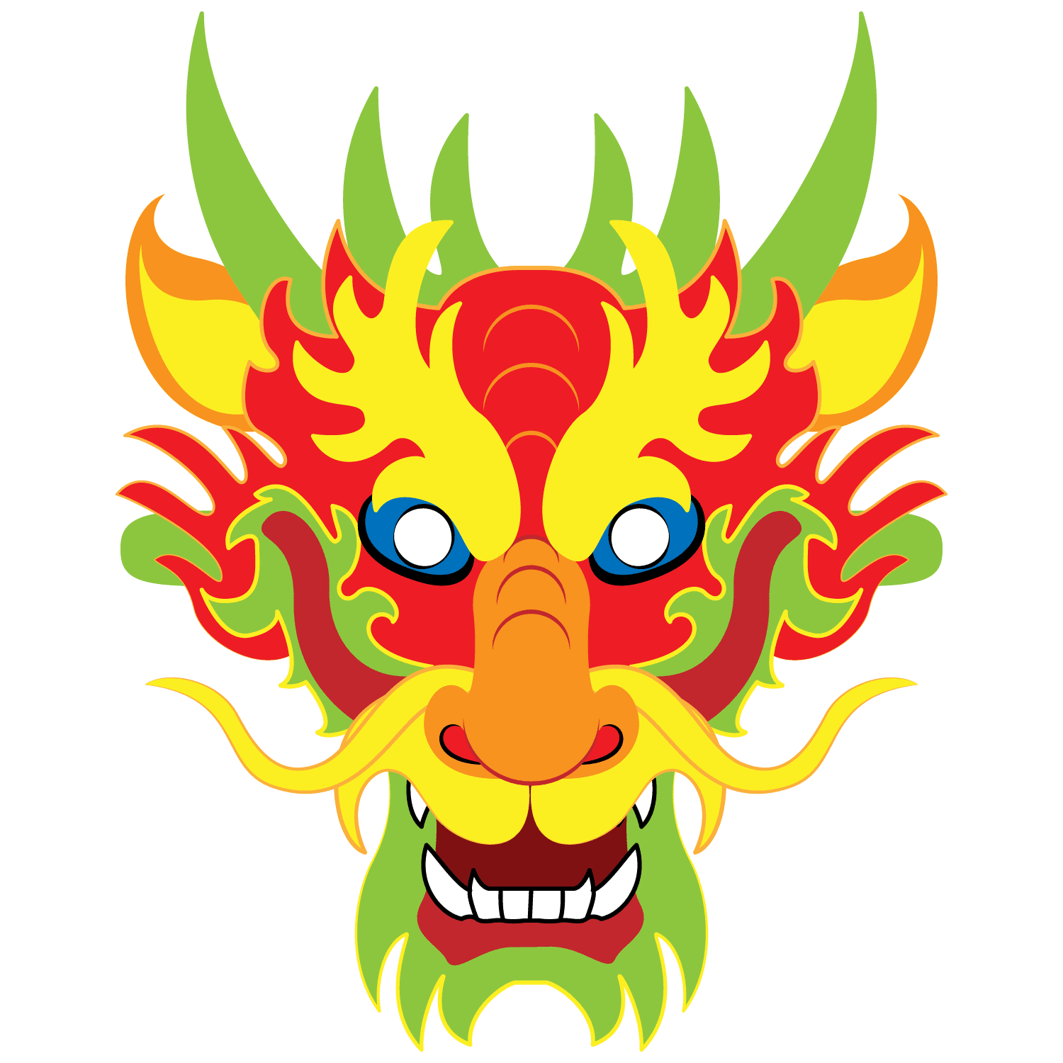 This papercraft dragon designed by deviantart member metalfist0 is based on a 3d model from drakan. Chinese Dragon Mask Template Free Printable Papercraft Templates