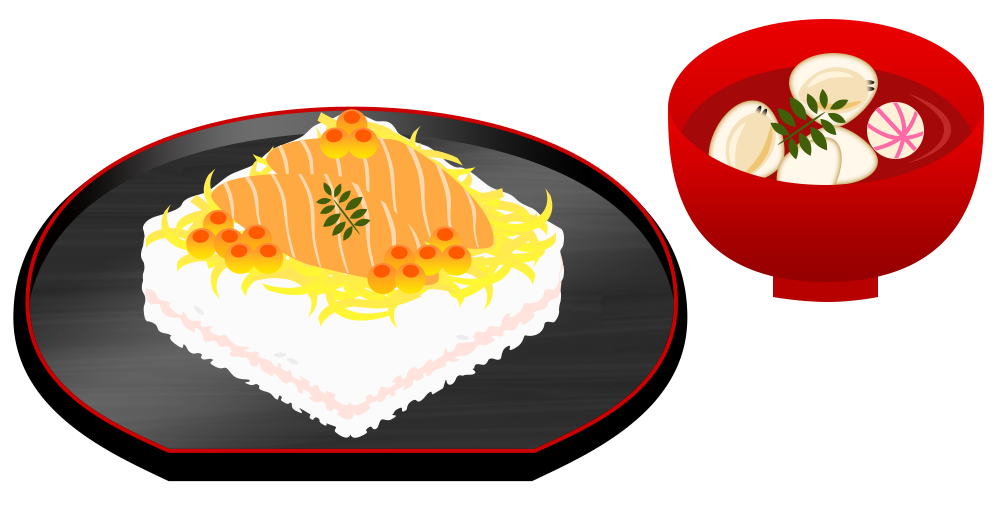 動物画像無料 綺麗なちらし寿司 イラスト