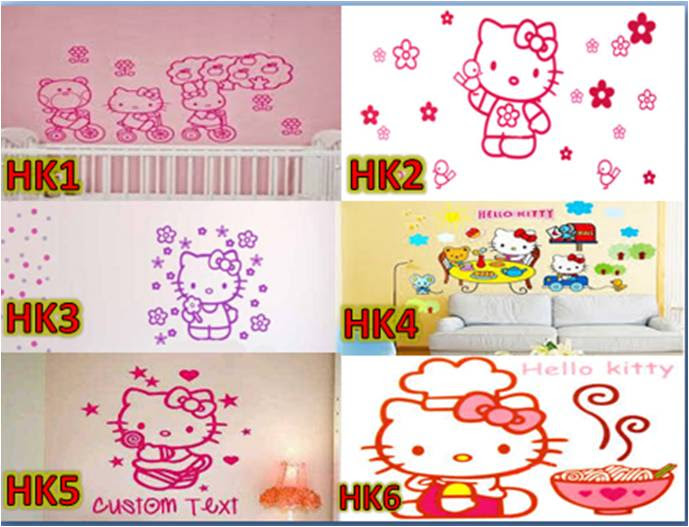 Jual Wall Sticker Hello Kitty Murah - Stiker Dinding Murah