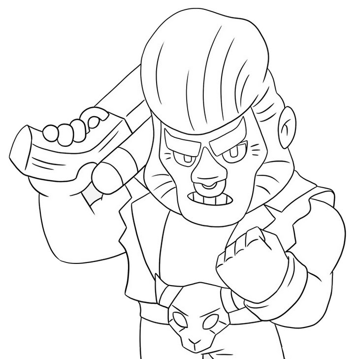 Brawl Stars Coloring Pages Leon Coloring And Drawing - desenhos brawl stars para colorir do poco