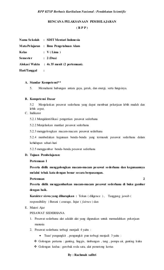 Contoh Rpp Dengan Pendekatan Konstruktivisme GURU SD SMP SMA