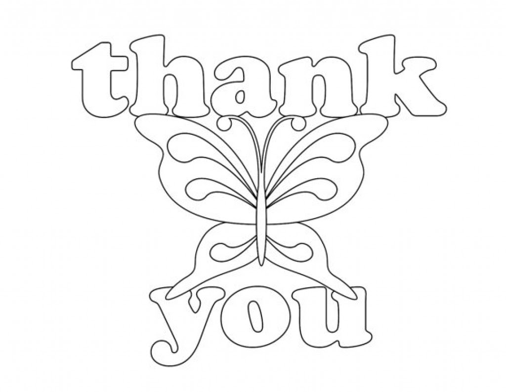 Text only in various colors. Thank You Card Coloring Pages Yomya
