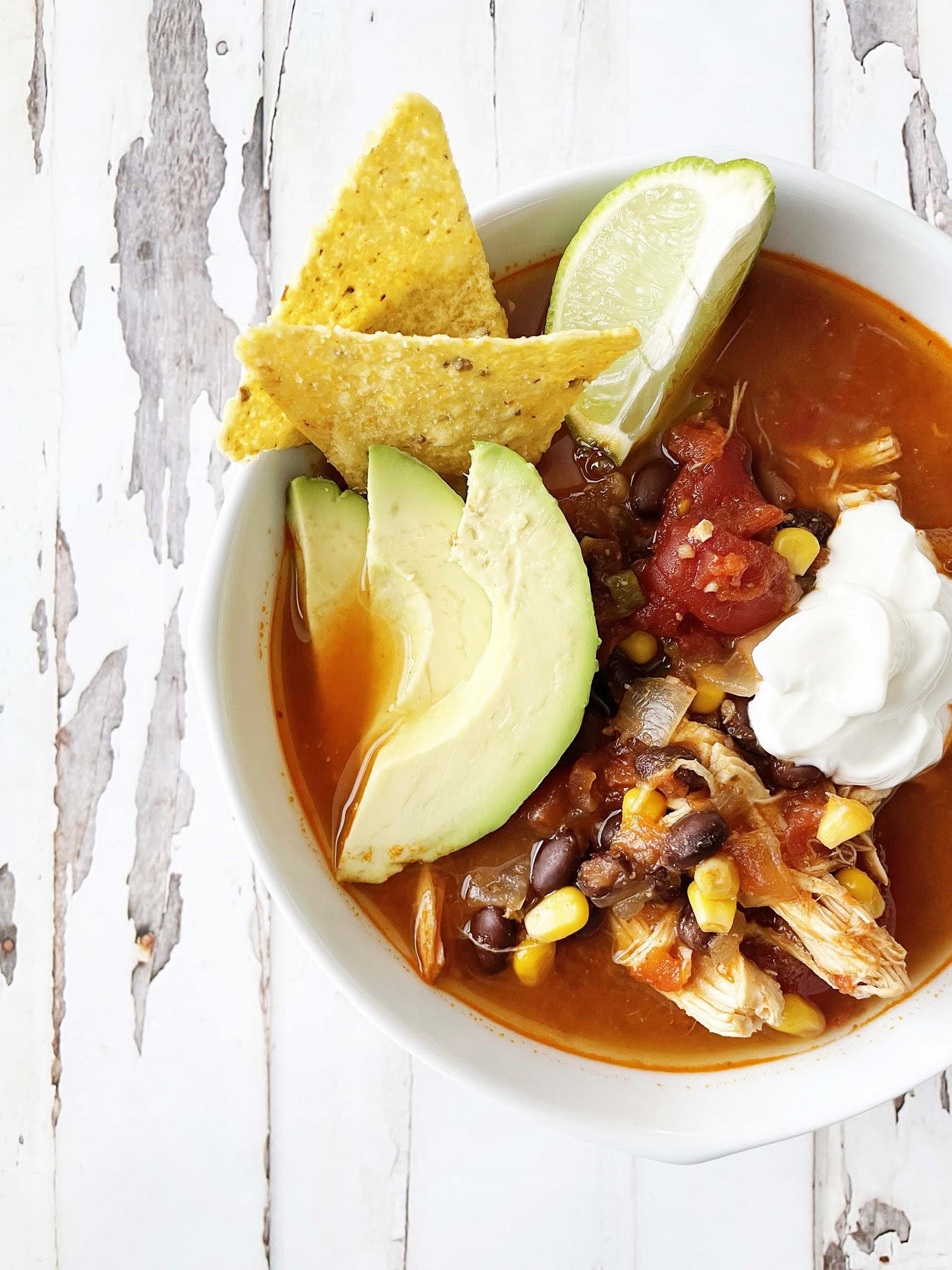 Set it and forget it, and you'll come. Healthified Crock Pot Chicken Tortilla Soup The Skinny Fork