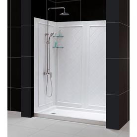 Shower stalls mobile homes ideas kaf. Dreamline Qwall 5 White 2 Piece 30 In X 60 In X 77 In Alcove Shower Kit In The Alcove Shower Kits Department At Lowes Com