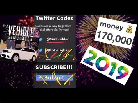 Free Codes Roblox Vehicle Simulator - twitter codes roblox vehicle simulator