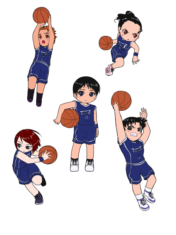 人気のダウンロード バスケ 女の子 イラスト