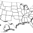 A Map Of The United States Empty