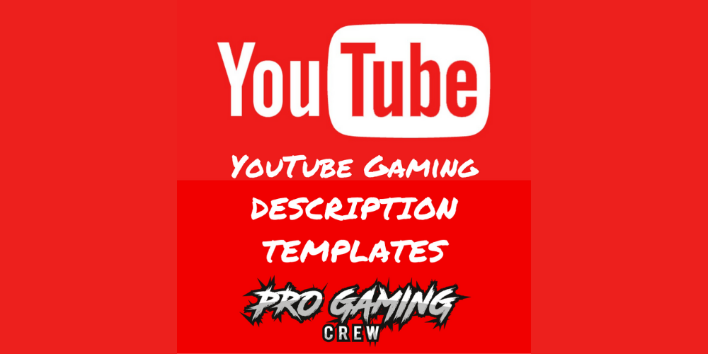 Youtube Gaming Channel Description Template Examples Pro Gaming Crew