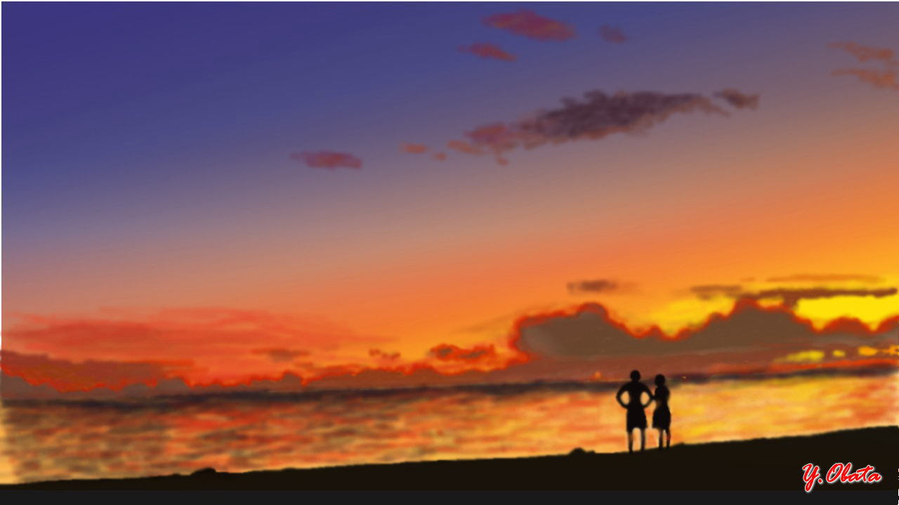 Kasword 夕焼け 背景 イラスト