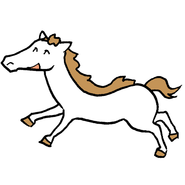 すべての動物の画像 綺麗な白馬 馬 イラスト