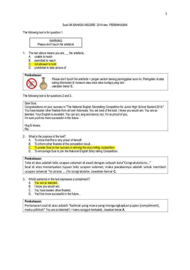 Contoh Soalan Interview In English - Kecemasan 1