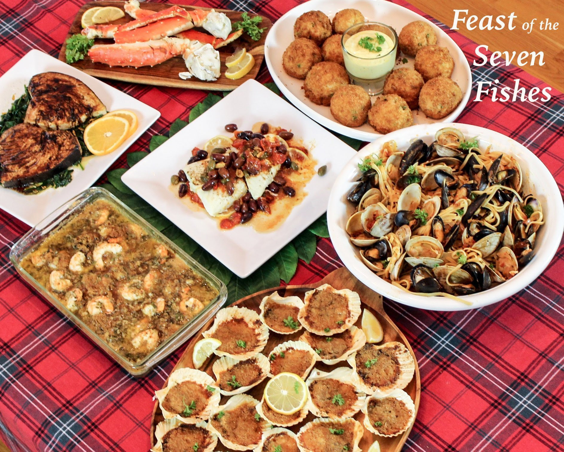 The italian tradition involves family gathering for a ~feast~ of seven seafood dishes, or a few different kinds of fish prepared—you. Feast Of The Seven Fishes A Sicilian Christmas Eve Dinner Homemade Italian Cooking