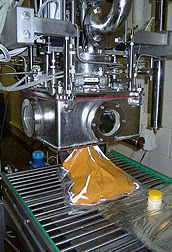 Producción de purés a base de la batata. Enlace a la información en inglés sobre la foto