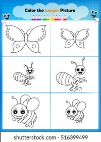 big and small worksheet for preschool images