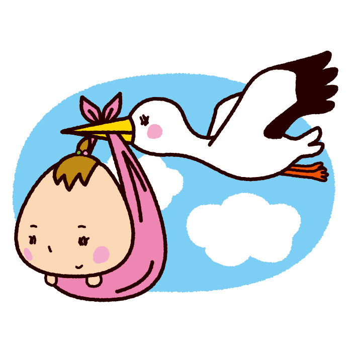 無料ダウンロード こうのとり イラスト 写真素材 フォトライブラリー