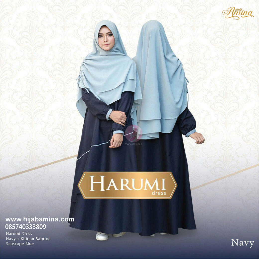  Baju  Navy  Kerudung  Nya Warna  Apa Gallery Islami Terbaru