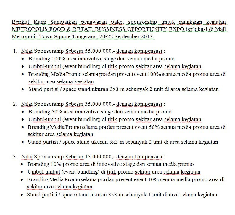 Contoh Visi Misi Proposal Usaha Makanan - Contoh Z