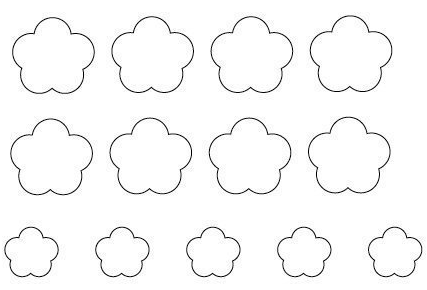 ベスト50 お花 フェルト 花 型紙 すべての美しい花の画像