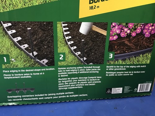 It installs easily with no required digging to form a border around trees and garden beds, and is environmentally friendly as it is made from 100% recycled materials. Vigoro Landscape Edging Kit No Dig Outside Garden Flexible Lawn Border 60 Feet