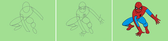 Spiderman is one of the most fun superheroes to draw! Free Spiderman Drawing Easy Download Free Clip Art Free Clip Art On Clipart Library