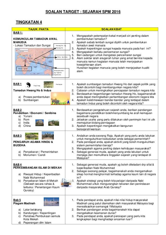 Contoh Soalan Kbat Sejarah Bab 7 Tingkatan 5 - Lagu 24