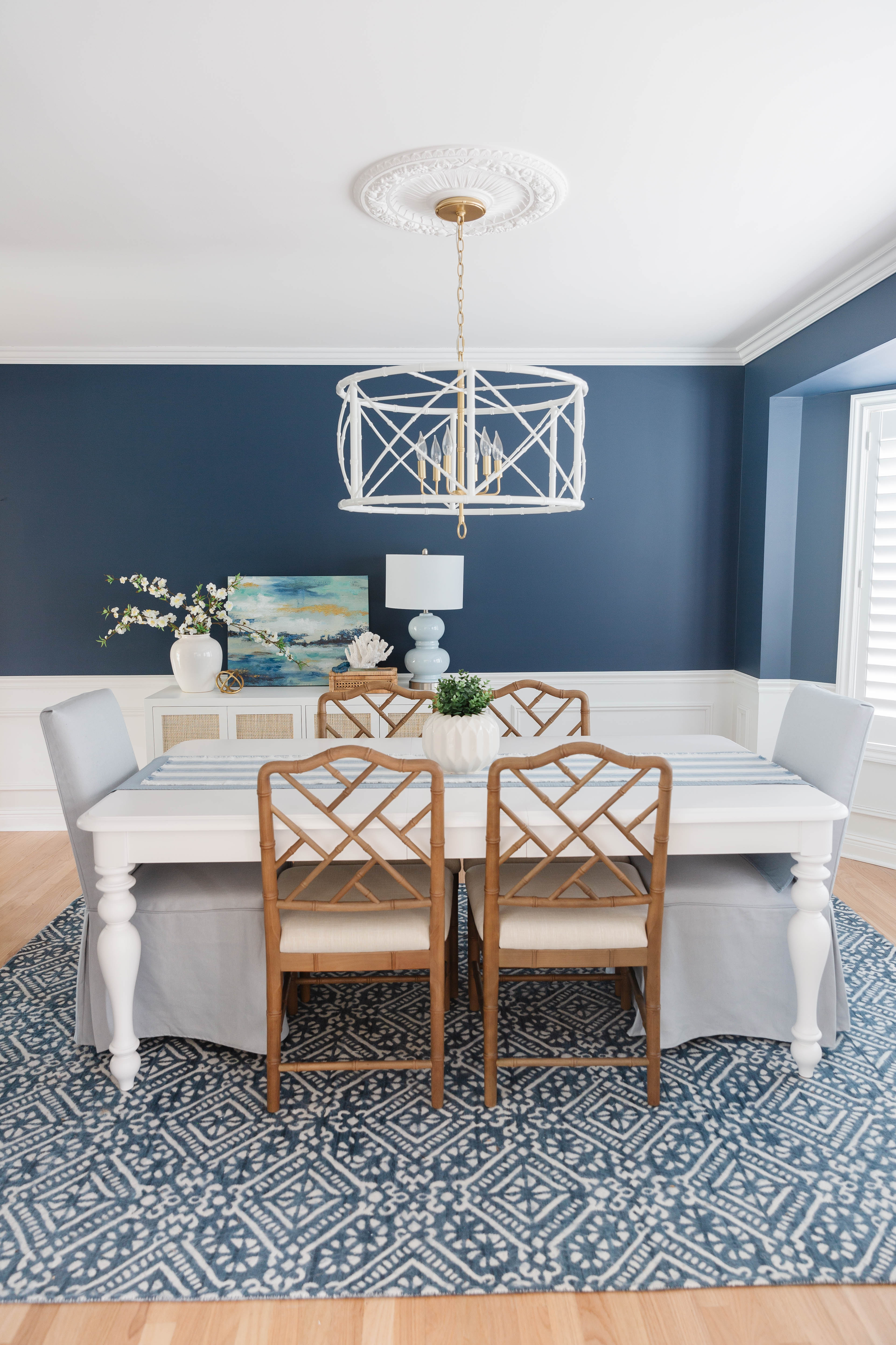 Blue living room ideas from midnight 29 blue living rooms made for relaxing navy blue sisal dining room wallpaper 9 ways to use navy blue in a living room beautiful blue living room ideas. Our Navy Blue Dining Room Newport Lane