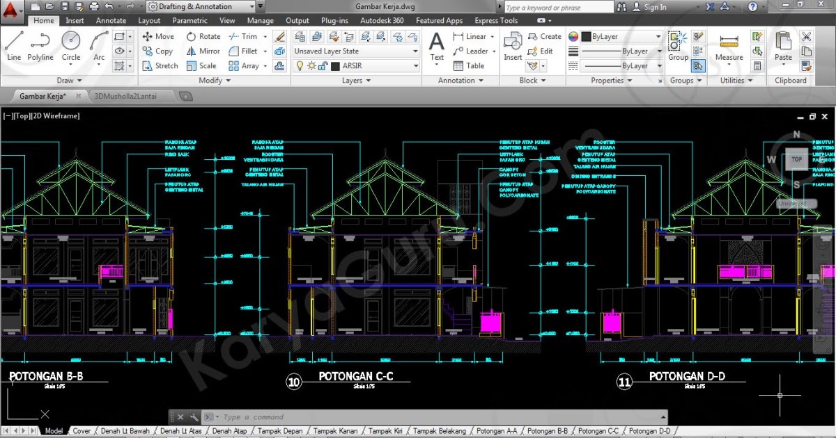 Menarik Detail  Pintu  Lipat  Dwg  Pondasi Beton Pondasi Beton