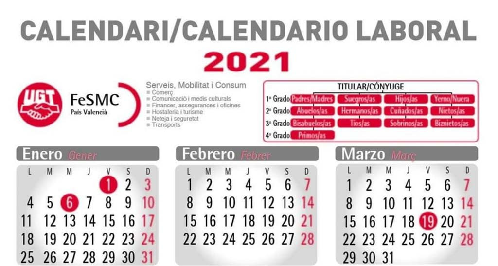 Calendario Laboral 2021 Barcelona Ugt / ? Calendario ...